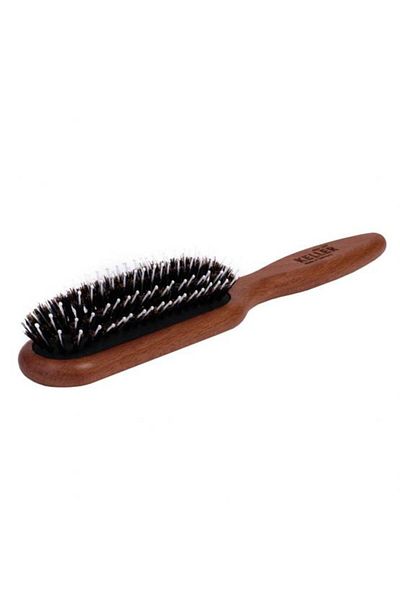 Keller Professional Line Rectangular Small Hair Brush with Nylon and Boar Bristles