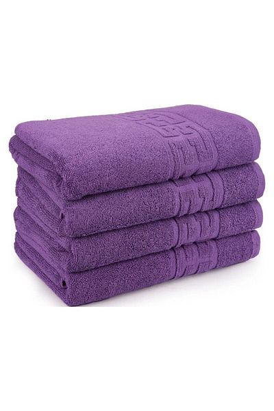 OEM Set 7 Hotel Towels, Truva Collection, Greek Model, Purple, 70 x 140 cm, 100% Cotton, 550g/m²