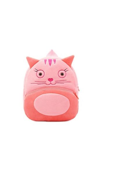 E EFRALL Kindergarten Backpack for Kids 2-5 Years, Plush Animal Design, Pink