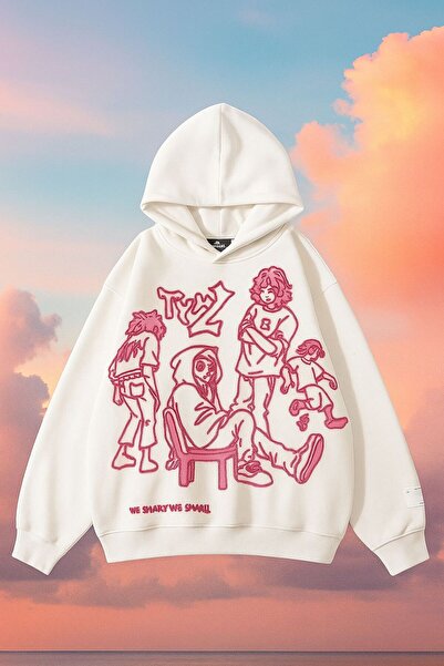 FUWEAR سويت شيرت هاراجوكو أنيمي Y2K كبير الحجم