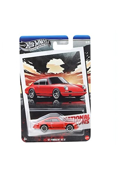HOT WHEELS Hot Wheels Silver, National Icons, 1967 Porsche 911 R, Red