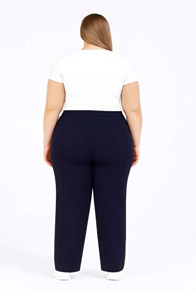 Maison La Femme Γυναικείο παντελόνι Plus Size Striped Palazzo