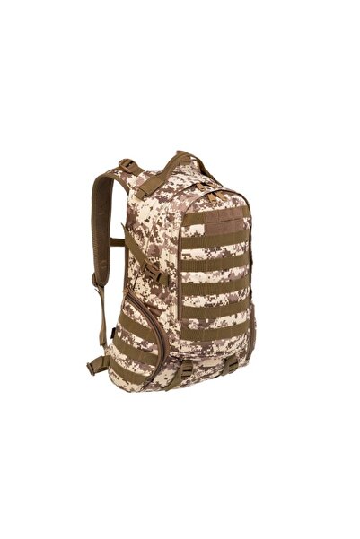 E EFRALL Military Backpack for Hiking, Camping, Waterproof, 40 L, Adjustable Straps, Beige/Brown - Concept E