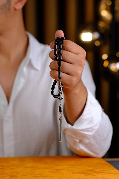 dergah tesbih Capsule Model Silver Design Erzurum Oltu Stone Misbaha