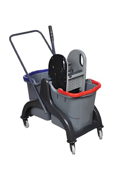 MCK Plus Çift Kovalı Plastik Temizlik Ve Paspas Arabası Seti Plastik Standart...