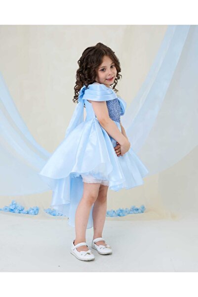Miss Lorin Kids KIZ ÇOCUK ABİYE ELBİSE TAŞLI FİYONKLU