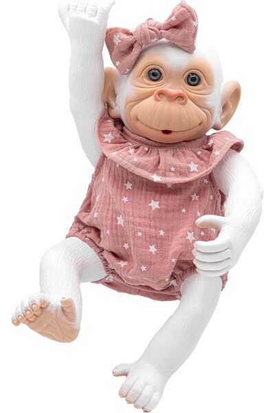 VipDeluXe Şempanze Goril Yeni Doğmuş Rosatoys Maymun 40 cm/Albino Copito