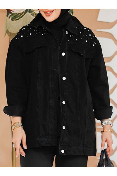 DEDEMAX Denim Jacket - Black -