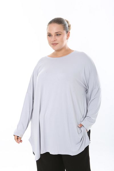 MODA LİZZA Women's Lycra Viscose Fabric Large Size Tunic One Size Bust Size 150 cm