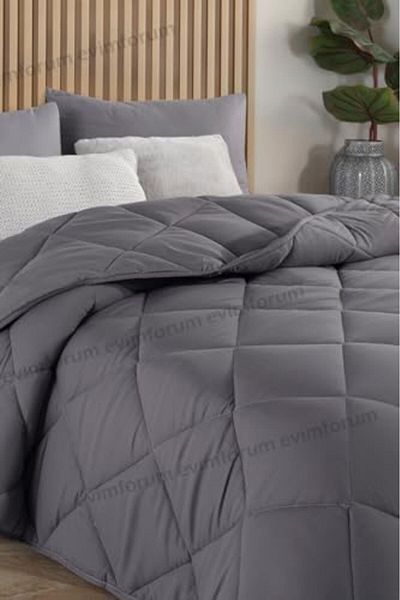 AC BOX Anthracite Gray Soft Four Season Quilt Double Ac Box 861931