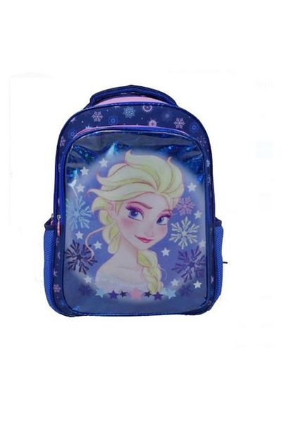 OEM School Backpack, Elsa Frozen Model, Blue/Pink 32x18x43 cm