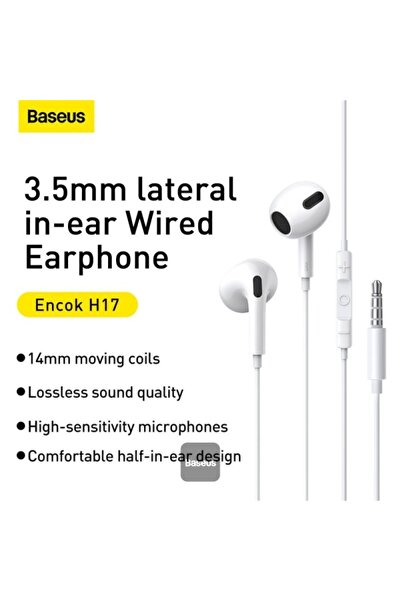 Baseus Wired Earphone In Ear Headset With Mic Stereo Bass Sound 3.5mm