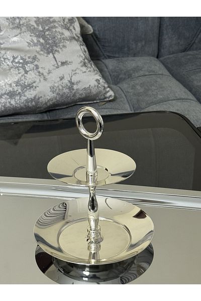 aljahwari Small silver two-tiered dessert rack (mini)