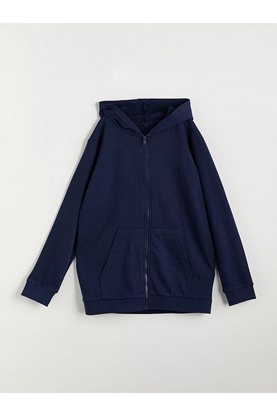 LC Waikiki New Season Hooded Boy's Zip-Up Sweatshirt - W41088Z4