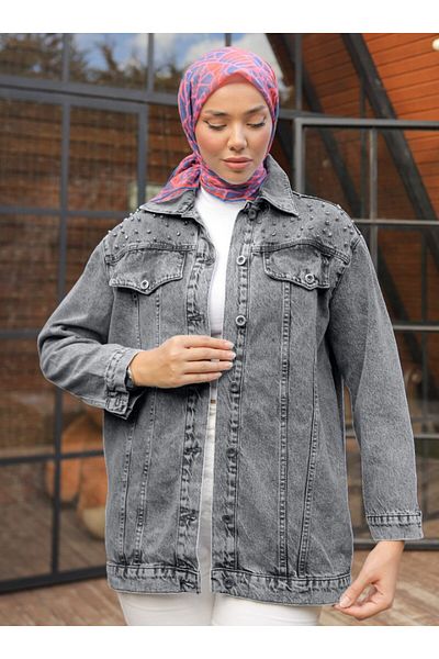 DEDEMAX Denim Jacket - Gray -