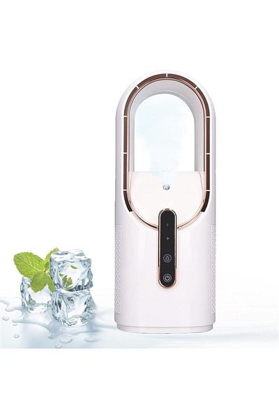 COOYA Evaporative Cooler Fan,USB Rechargeable, With Humidifier, Small And Portable,For Bedroom Office Home
