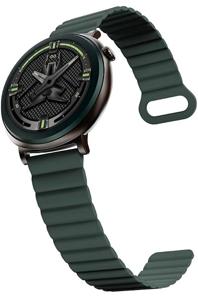 HiFuture AURORA Smartwatch with 1.43" AMOLED Display, 6-Day Battery Life- Dark Green