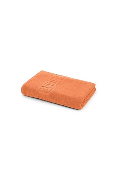 E EFRALL Bath Towel 70 x 140, 550g, hotelier, greek pattern - orange