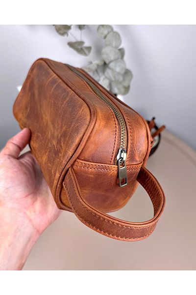 Fil Deri Genuine Leather Hand Grip Tape Zippered Men's Wallet 2109