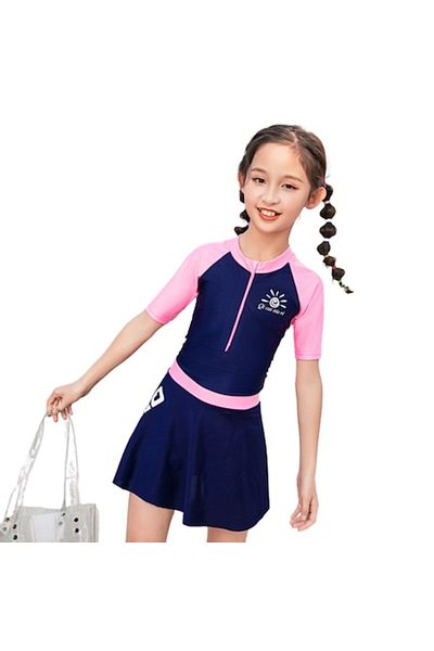 Mixbo Two-piece swimsuit Mixbo, dress model, blue/pink, 4XL