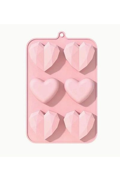 Pastaland Silicone Cake Mold Heart Flat Diamond Shaped