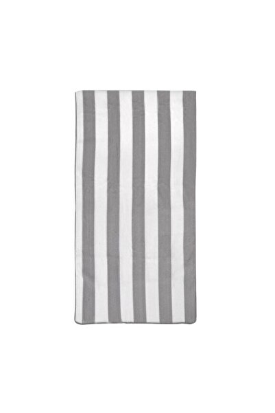 TOPI TOY Beach Towel, Unisex, 75 x 150 cm, Microfiber, Gray and White