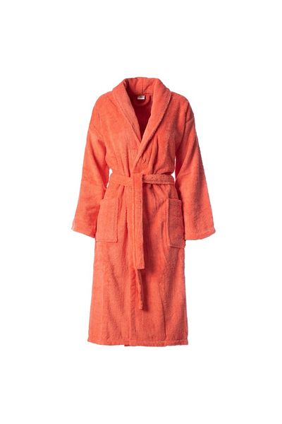 OEMN Women's Bathrobe Square Nature, Cotton, Universal Size, Coral