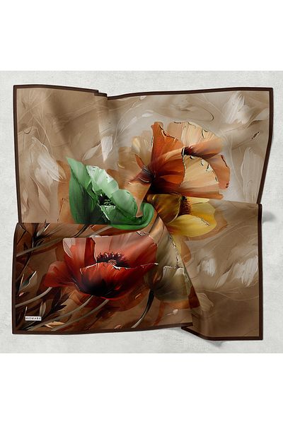Levidor Mismara Large Floral Thin Comfort Scarf Cotton Lightness Simplicity Comfort and Elegance