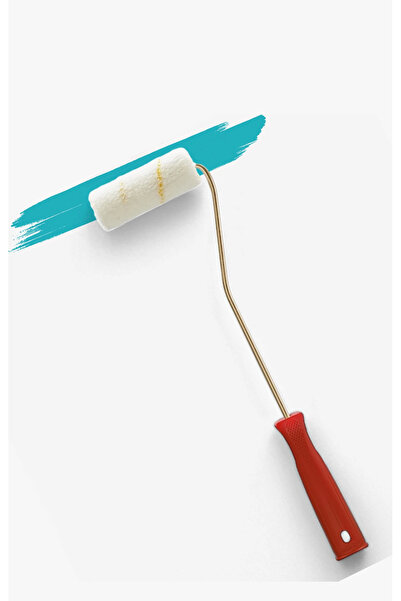 Dekor 1084 Boya Rulosu Saplı Duvar Boya Rulosu Fırça Saten Parmak Boyama Tadilat Rulosu 10 cm