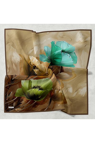 Levidor Mismara Large Floral Thin Comfort Scarf Cotton Lightness Simplicity Comfort and Elegance