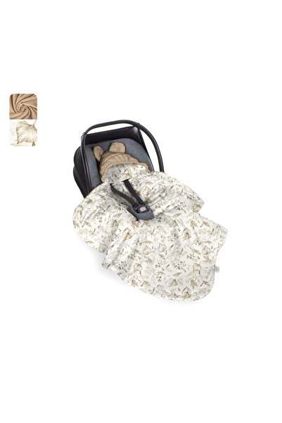 Babysteps by Urban Haul Paturica universala pentru scoica auto Bumbac Catifea , Boho Bej