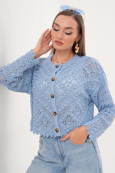 ŞİMAL Women's Pompom Patterned Buttoned Knitwear Knitted Cardigan 255216 -