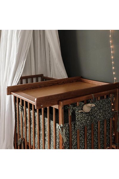 OEM Wooden changing table, attachable to baby cot 120x60 and 140x70 cm, Vintage, 86 x 51 x 7 cm