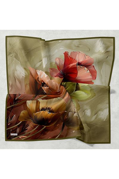 Levidor Mismara Large Floral Thin Comfort Scarf Cotton Lightness Simplicity Comfort and Elegance