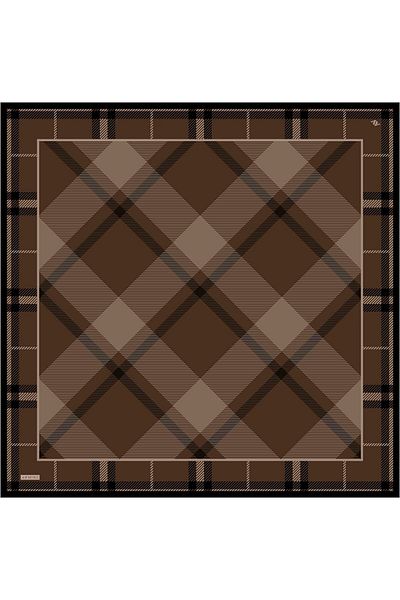 Armine Silk Scarf 2026 Winter - 9418-33 Bitter Coffee Twill