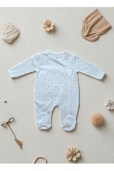Babydola Baby Footed Snap Fastener 100% Cotton Combed Cotton Jumpsuit