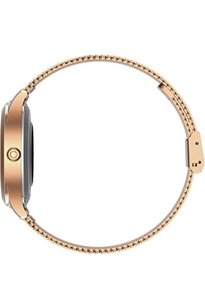 MAXCOM Ceas inteligent FW 42, ecran TFT 1.09”, IP68, curea metalică, Bluetooth, Android / iOS (auriu)