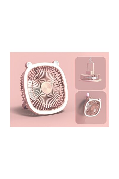 Polin BMR-21 Led Işıklı Şarjlı Taşınabilir Masa Üstü Vantilatör ,Fan