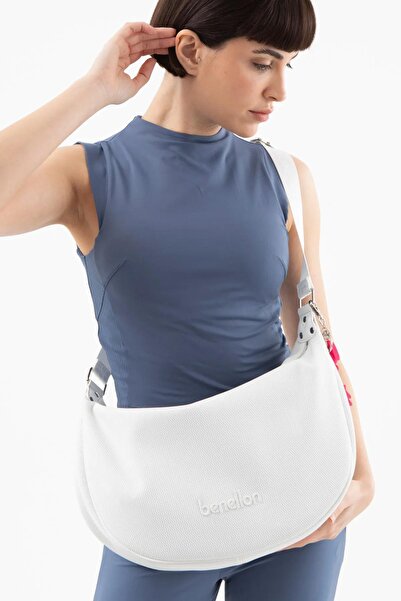 United Colors of Benetton Γυναικεία τσάντα χιαστί BNT1563 - Λευκή