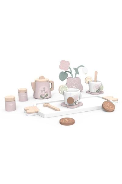Woody Buddy - Tea Toy Set - Pink - 17 Pcs