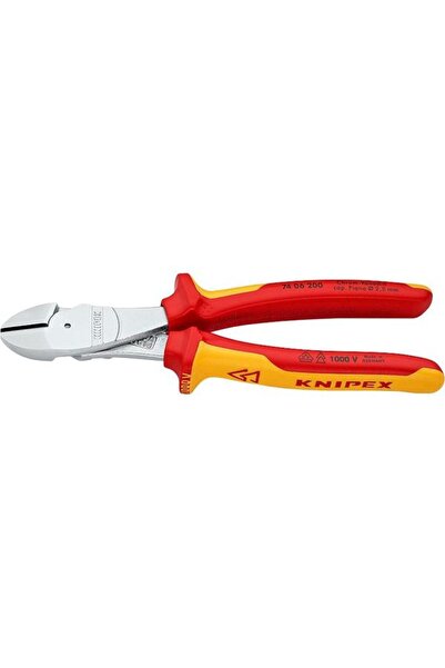 Knipex Clește tăietor la lateral, cotit, pentru electrician, lungime 200mm, C...
