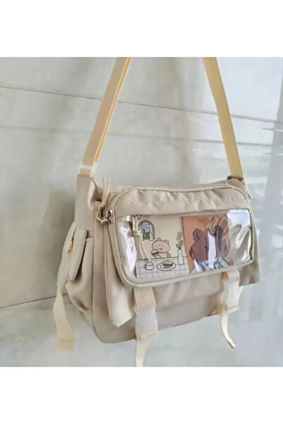 NETAVANTAJ Curea de umăr cu figurină Kawaii geantă crossbody Crem, dimensiune...