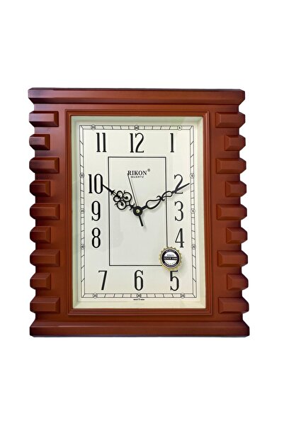 SDX Market Ceas de perete RIKON RK-08 din lemn, culoare fildeș, maro deschis,...