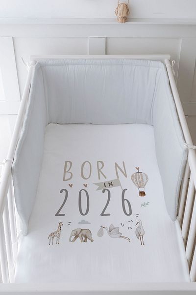 Tuğba Kuğu Baby Bedside Protector and Printed Sheet Sleeping Set - Royal Series - Born in 2026