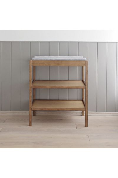 OEM Baby Changing Table, Solid Wood, Vintage 76 x 44 x 86 cm, With 2 High Storage Shelves