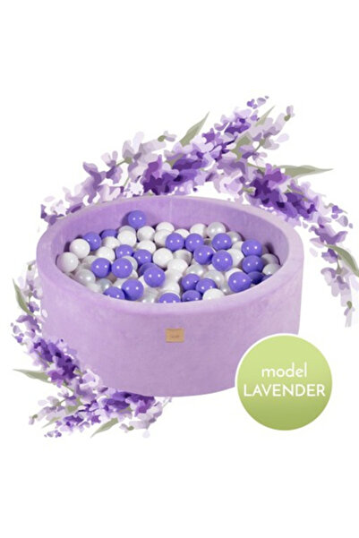 OEM MeowBaby® Dry Pool with 250 Balls (Pearl White, White, Lilac), Lavender, 90x30 cm, Lilac Velvet
