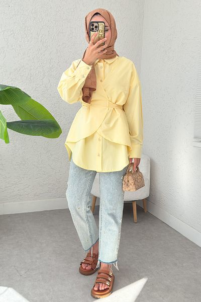 Salih Çelebi Crossed Tunic 2379 - Yellow