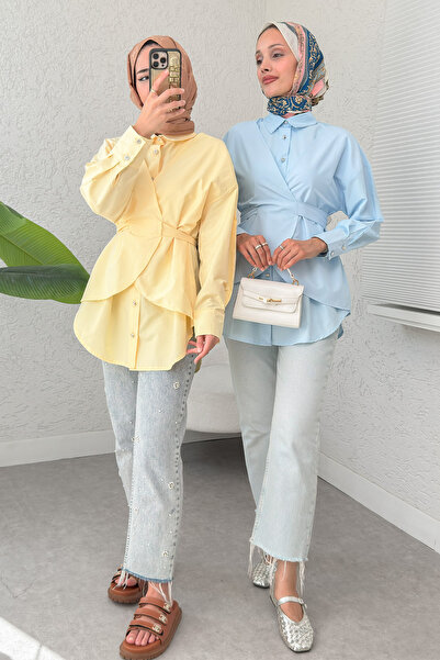 Salih Çelebi Crossed Tunic 2379 - Baby Blue