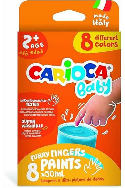 CARIOCA Super Washable Finger Paint - 8X50 Gr