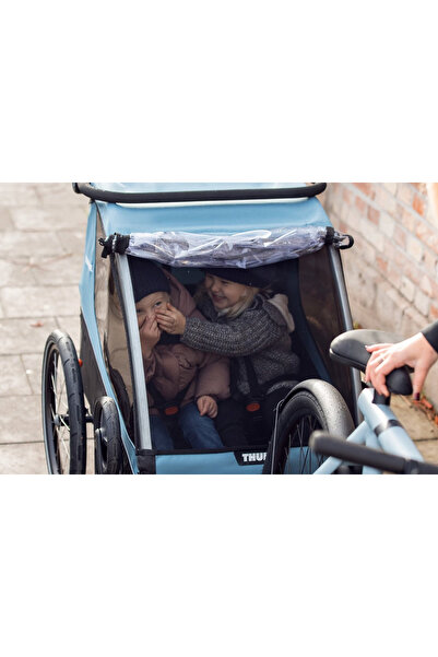 Thule Dětský přívěs za kolo Thule Courier, egejská modrá, 2 místa